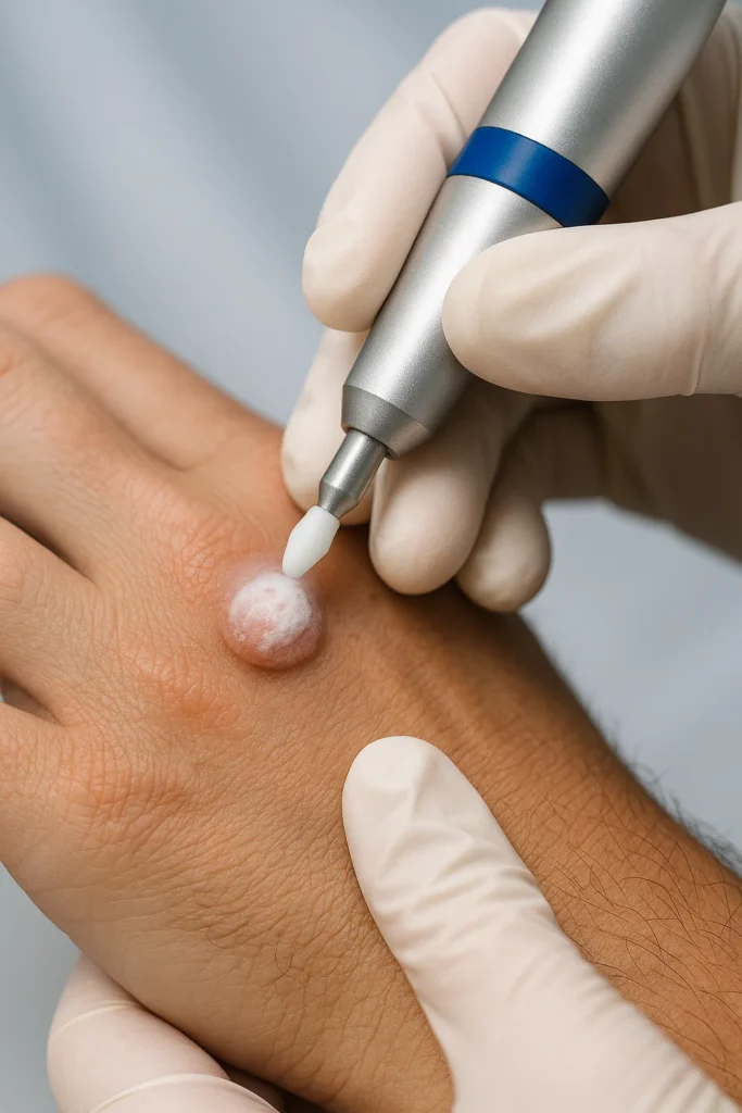 example of wart removal Leeds using cryopen
