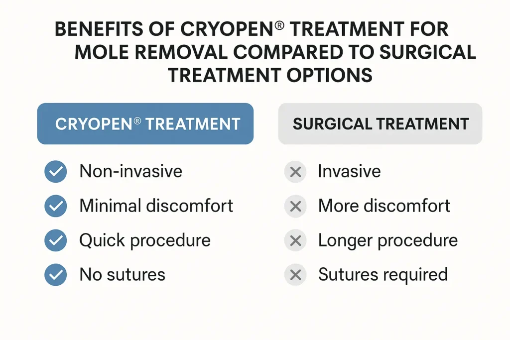 Benefits of facial mole removal Leeds - call our team today to book a consultation